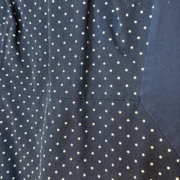 Tommy Hilfiger navy blue and white polka dot stretchy sheath dress - 14 - Picture 3 of 5